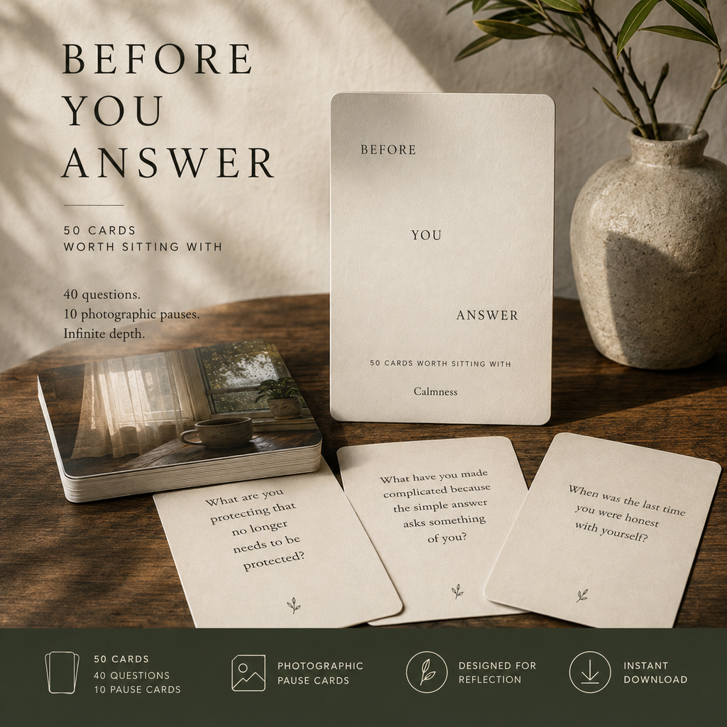 Before You Answer — 50 Cards Worth Sitting With